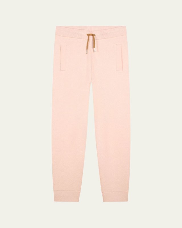 Girl's Striped Trim Knit Trousers, Size 4-